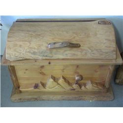 Log Cedar Chest W Drawer- 35"W X 24"H X 23"D