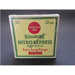 Box Of Paper Kleanbore 12Ga Nitro Express Shot Shells- Marked Us Property- Made By Remington