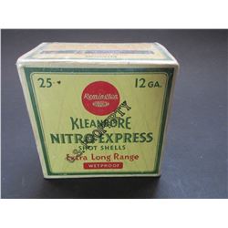 Box Of Paper Kleanbore 12Ga Nitro Express Shot Shells Marked Us Property- 00 Buck- Made By Remington