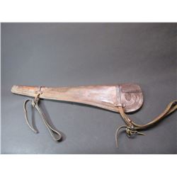 Marked Miles City Saddlery Makers Miles City Mont Scabbard- Stamped- Minor Repair- 32"