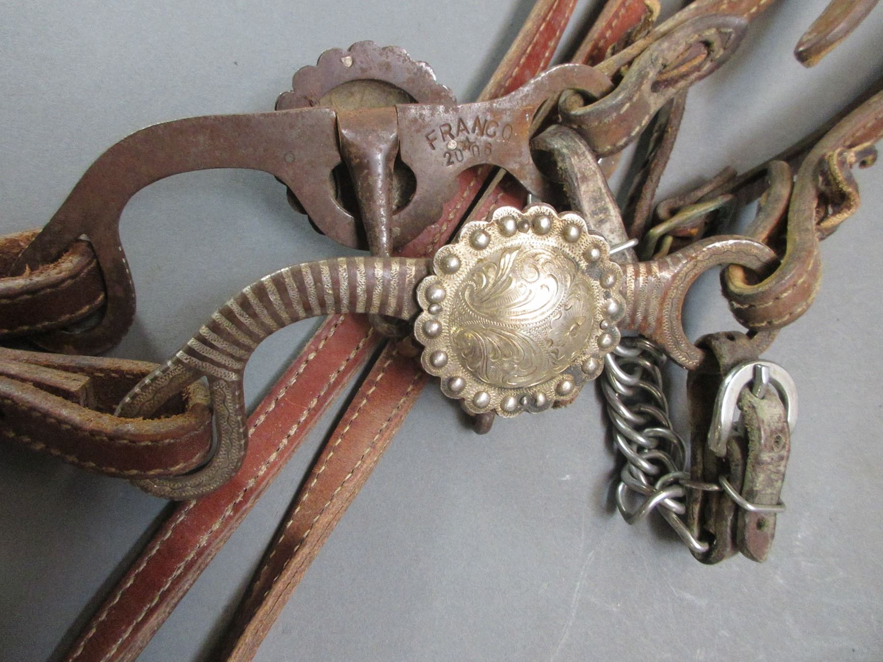 Marked Franco Star 2006 Silver Inlaid Bit- 2.25