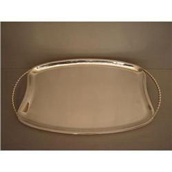 Tray  Sterling  Oval  with  Handles  German  #1081090