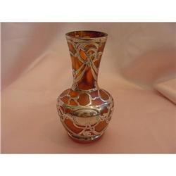 Loetz Sterling Overlay Vase #1081092