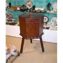 Mahogany hexagonal cellarette table #1081436