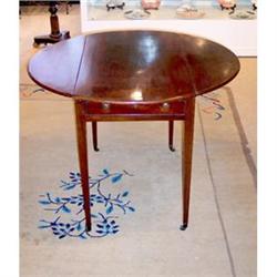 Mahogany oval pembroke  drop leaf table  #1081439