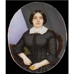 Miniature Portrait  Lady with White Lace #1081459