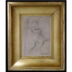 Guercino Pencil Drawing / Study of a Cherub / #1081470