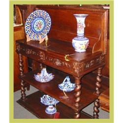 1890s French Oak Hunting Sideboard Server #1081476