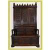 Image 1 : 1890s French Oak Gothic Revival Monks' Bench #1081497