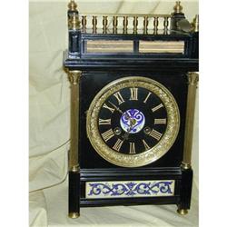 TIFFANY SLATE AND ENAMEL MANTEL CLOCK #1081543