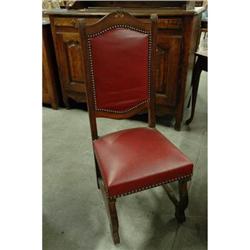 Set of 8 French Napoleon III leather chairs #1081622