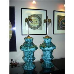 Majolica Massive European Urn Lamps #1081650