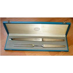 Sterling Silver Georg Jensen Carving Knife Fork#1081673