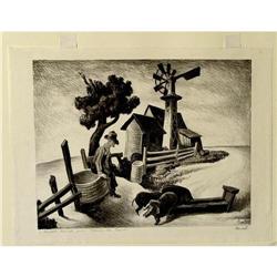 Thomas Hart Benton Ozarks regionalist landscape#1081676