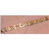 Image 1 : 14kt Gold Diamond Enamel Nouveau Bracelet #1081787