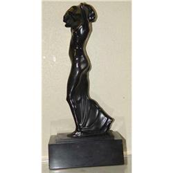 Deco Woman Cougar Bronze Sculpture Listed #1081788