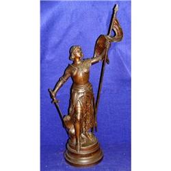 19c French Joan Arc Statue Sculpture France #1081809