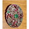 Image 1 : Georgian Style 14kt Gold Diamond Ruby Emerald #1081815