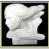 Image 1 : ART DECO ALABASTER SCULPTURE MAN W WIND IN HAIR#1082012