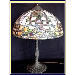 CHICAGO MOSAIC LEAD GLASS LAMP EARLY AMERICAN #1082023