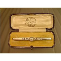 Brooch 14ct. wg. & Diamonds  Art-deco #1091710
