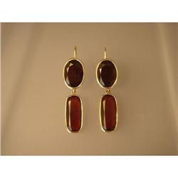 Earings 18ct. Garnet  long and Elegant #1091716