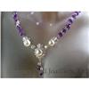 Image 1 : RHJ Genuine Amethyst Neck Simulated Pearl #1091797