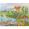 "Summer on Swiss Lake" great impressionism oil #1091891