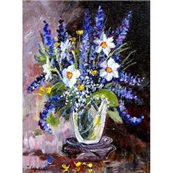 "Primroses" fine oil in impressionism style #1091937