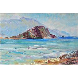 "St. Peter Island" oil in impressionism style. #1091955