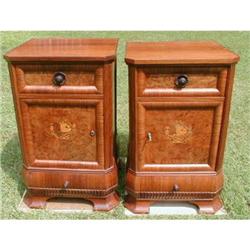 PAIR OF GERMAN C.1900 ROSEWOOD MARQUETRIED BURL#1092187