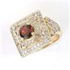 Image 1 : 3 CTW GARNET & DIAMOND CLUSTER RING!! ~VERY #1092228
