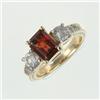 Image 1 : 3 CTW GARNET & DIAMOND CLUSTER RING  ~ GARNET #1092236