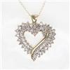 Image 1 : 1.0 CTW  DIAMOND HEART PENDANT & CHAIN #1092242