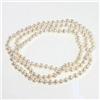 Image 1 : 36" WHITE PEARL STRAND NECKALCE  ~GENUINE #1092243