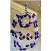 Image 1 : HOBE Blue Bead Crystal 3 pc set VINTAGE #1092276