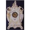 Image 1 : 19C CLOCK w DRESDEN MEISSEN PORCELAIN FIGURINES#1092586