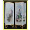 Image 1 : 2 ANTIQUE DAVENPORT PORCELAIN HP LANDSCAPE VASE#1092595