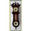 Image 1 : OLD WALNUT EBONY CLOCK BAROMETER THERMOMETER #1092603