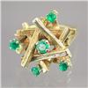 Image 1 : Contemporary Abstract Emerald and Diamond Ring #1102353