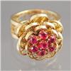 Image 1 : Contemporary 14 kt. Gold Ruby Dinner Ring #1102356