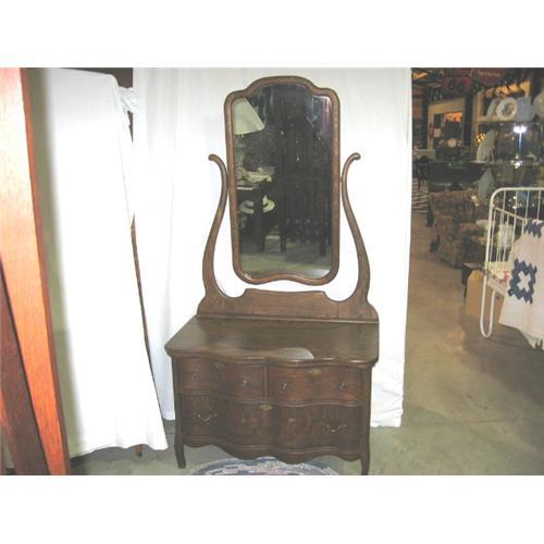 Antique Lowboy Dresser With Curved Front 1102484
