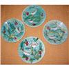 Image 1 : FRENCH ANTIQUE MAJOLICA BIRD PLATE 4 ONNAING #1102652
