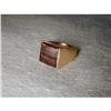 Image 1 : Rare Estate 14K Gold Faceted Garnet Mens Ring #1102746