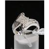 Image 1 : Estate Diamond Princess White diamond ring gold#1103005