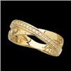 Image 1 : 14k GOLD DIAMOND WEDDING BAND Criss Cross  #1113330