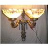 Image 1 : A pair of alabaster and bronze sconces #1113790