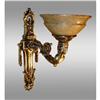 Image 1 : A pair of  casted bronze and alabaster sconces #1113799