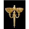 Image 1 : A pair of casted bronze and alabaster sconces #1113800