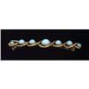 Image 1 : Blue Glass Victorian Brooch Bar Pin #1120701
